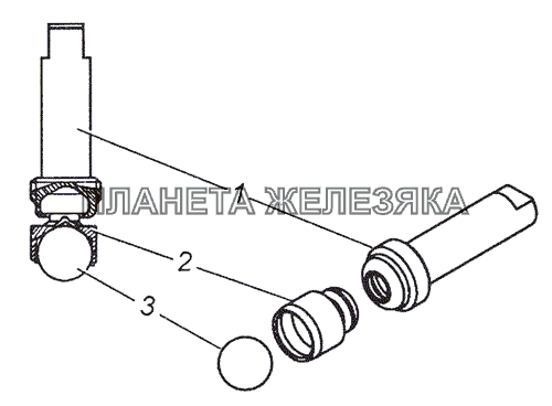 5320-1305030 Пробка с шариком и держателем КамАЗ-4308 (2008)